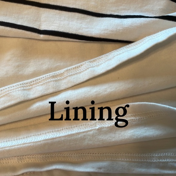 Lulu’s Cafe Society Black & Cream Striped Shirt Dress Size Large - Picture 6 of 10